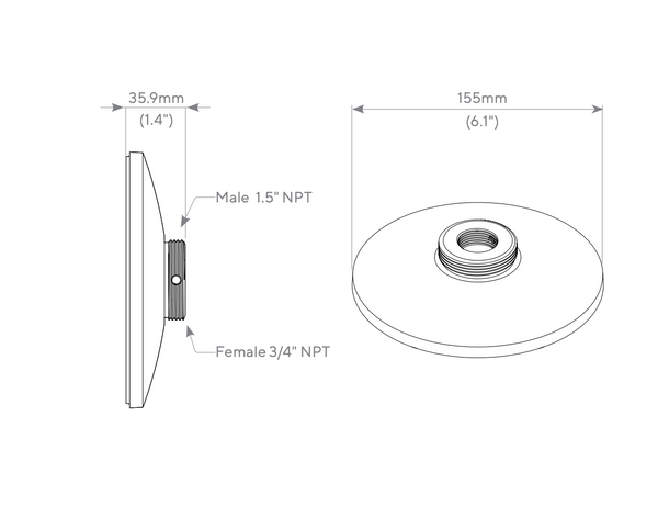 Verkada ACC-MNT-PEND-1 Standard Pendant Cap