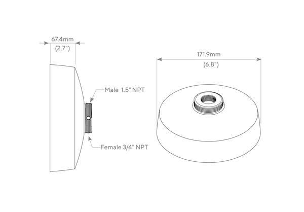 Verkada ACC-MNT-UPEND-1 Umbrella Pendant Cap